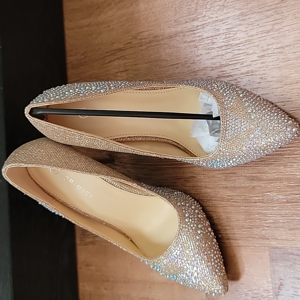 Top Moda Rose Gold Sequin Heels